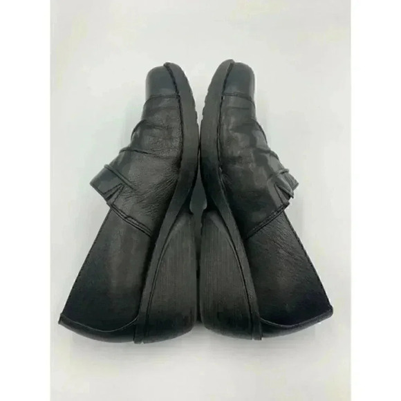 Dansko Aimee Womens Sz 41 US 10.5-11‎ Black Leather Active Wedge Pumps Heels - Picture 4 of 8